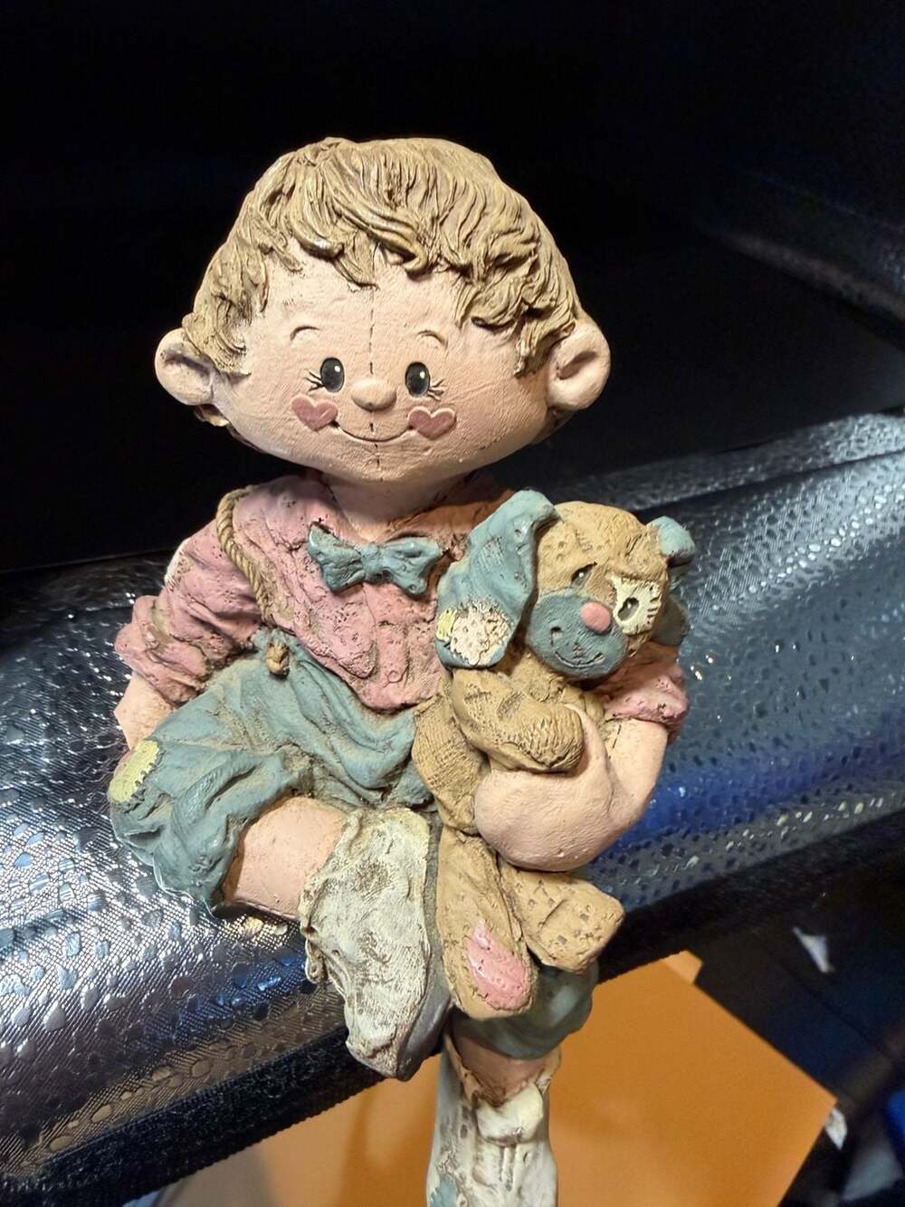 Sarah's Attic Limited Edition Boy Holding Puppy Figurine #893/4000